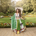 Multi Coloured Fabric Printed Blouse & Dupatta