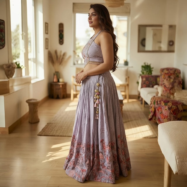 Hakoba Fabric Crafted With Kalamkari Print