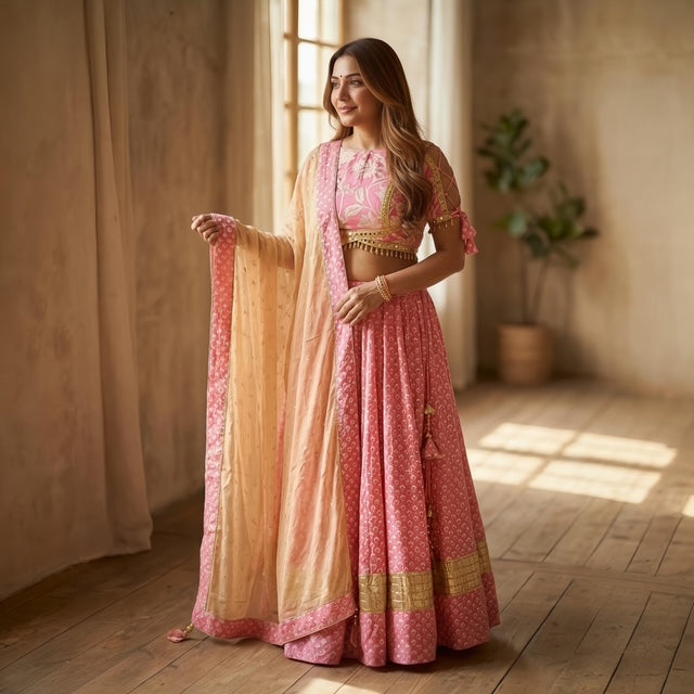 Soft Pink Cotton Fabric Set